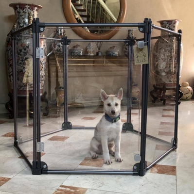 Jardim de brinquedos de animais de estimação dobrável transparente 6/8/10/12 Pcs em estoque espessura personalizada 3mm