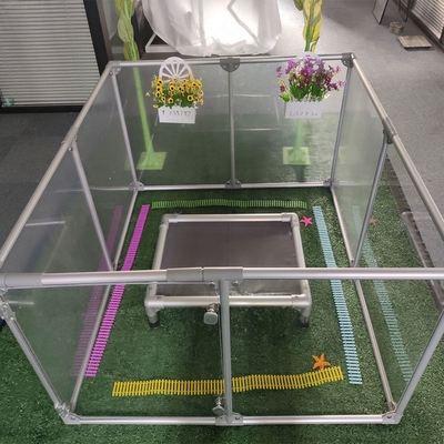 Fecho de botão portátil de aço inoxidável playpen cerca de animais de estimação gaiola para gatos e répteis
