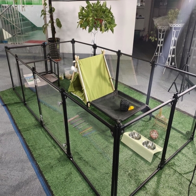 Fecho de botão portátil de aço inoxidável playpen cerca de animais de estimação gaiola para gatos e répteis