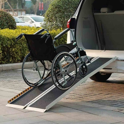 36cm dobrável portátil de alumínio mobilidade scooter rampa para a casa degraus escadas beira-mar