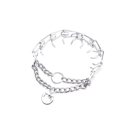 Tamanho do cliente Classic aço inoxidável separado Choke Pinch Prong Collar de treinamento de cão