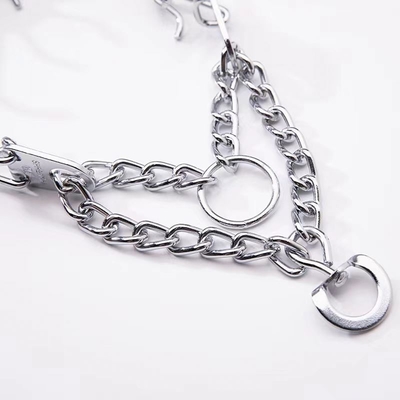 Tamanho do cliente Classic aço inoxidável separado Choke Pinch Prong Collar de treinamento de cão
