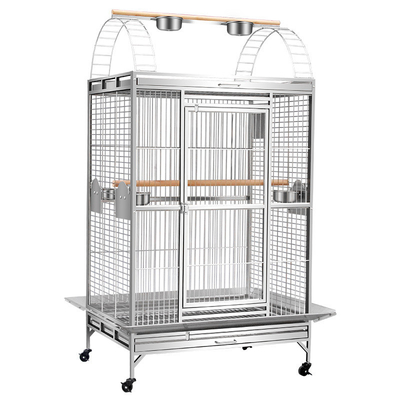 Caixa de pássaros de metal quadrado para grandes papagaios 40 HQ Loading 168 Sets Bird Breeding