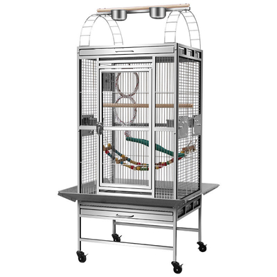 Caixa de pássaros de metal quadrado para grandes papagaios 40 HQ Loading 168 Sets Bird Breeding