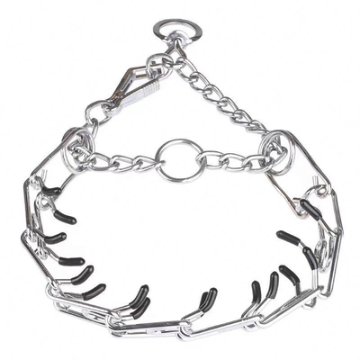 Colarinho de Cão Prateado para Treinamento de Animais Aheasoun Prong Colarinho Choke Colarinho Pinch Colarinho