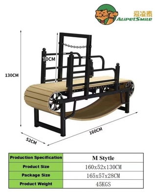 Máquina de corrida para cães em ambientes fechados, esteira de ferro com revestimento anodizante e de eletroforese