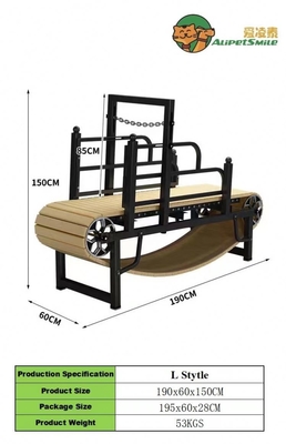 Máquina de corrida para cães em ambientes fechados, esteira de ferro com revestimento anodizante e de eletroforese
