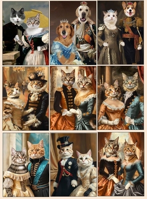 Retrato de animais de estimação Quadro de foto de liga de alumínio Souvenir personalizado para cães e gatos