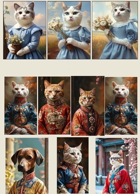 Retrato de animais de estimação Quadro de foto de liga de alumínio Souvenir personalizado para cães e gatos