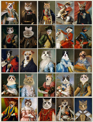 Retrato de animais de estimação Quadro de foto de liga de alumínio Souvenir personalizado para cães e gatos
