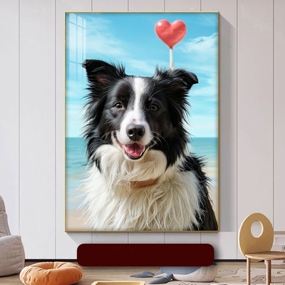 Retrato de animais de estimação Quadro de foto de liga de alumínio Souvenir personalizado para cães e gatos