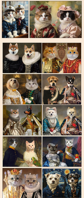 Quadro personalizado de liga de alumínio para retrato de animais de estimação pintura decorativa OEM ODM aceito