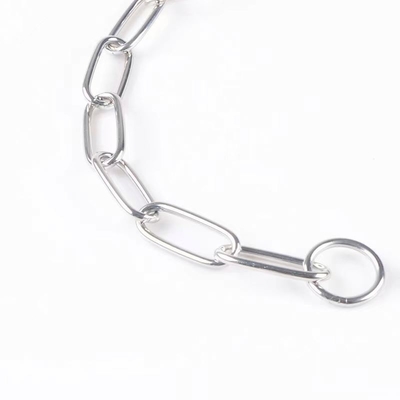 Colarinho de cão de aço inoxidável de padrão animal para corda de puxa à prova de mordida personalizada