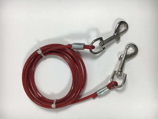 470g Cão de estimação de trabalho pesado espiral cinto de aço cabo de metal de âncora para viagens cadeias de ligação ao ar livre