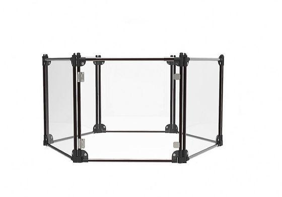 Quadrado Acrílico Alumínio Desmontável Pet Playpen para Transparente Casa Kennel gato