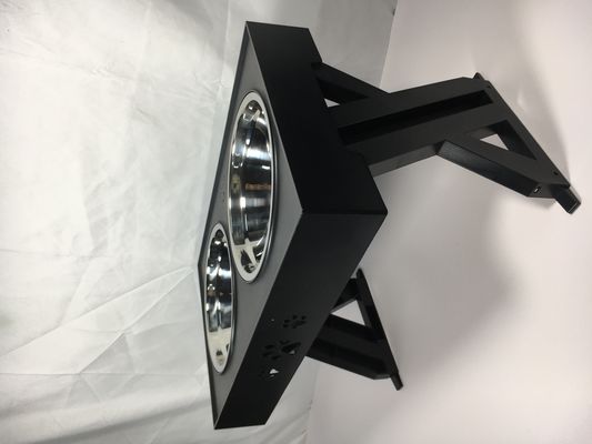 Cachoeiras duplas de aço inoxidável preto para cães grandes sem derramamento antiderrapagem de altura ajustável Proteção cervical