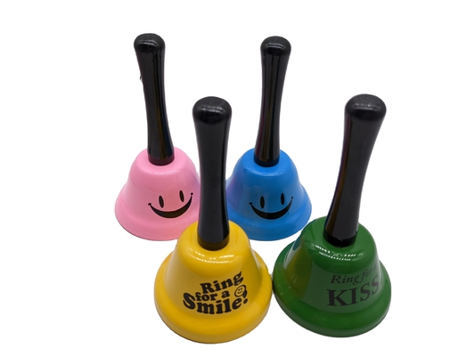 75mm*135mm Múltiplas cores de manobra de metal chamada de sino para sala de aula da escola