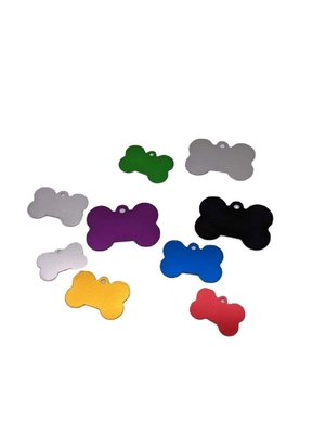 NO Custom Your Logo Bone Multi Color Alumínio DOG Nome Tag Dog Tags aço inoxidável