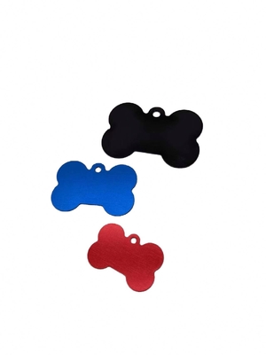 NO Custom Your Logo Bone Multi Color Alumínio DOG Nome Tag Dog Tags aço inoxidável