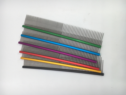 Acero inoxidável penteado de cabelo de cachorro com agulha fina 19cmx3,2cm Tamanho para as necessidades de cuidados