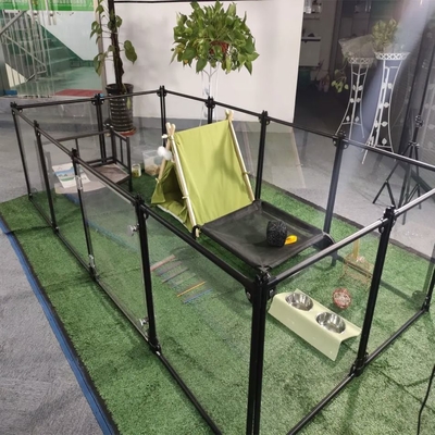 DIY Transparente Dobrável Jardim Pet Fence Cage 6/8/10/12 Pcs para Pet Playpen portátil