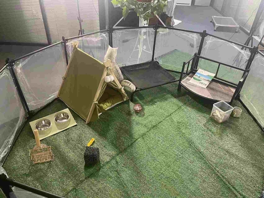 DIY Transparente Dobrável Jardim Pet Fence Cage 6/8/10/12 Pcs para Pet Playpen portátil