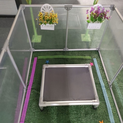 6063/6061/6005/6082/6060 Cercas de acrílico de liga de acrílico dobrável para animais de estimação Design transparente para interiores