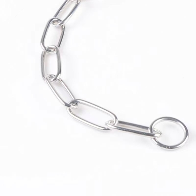 Colarinho para cães com padrão de animal de moda e cadeia de aço inoxidável