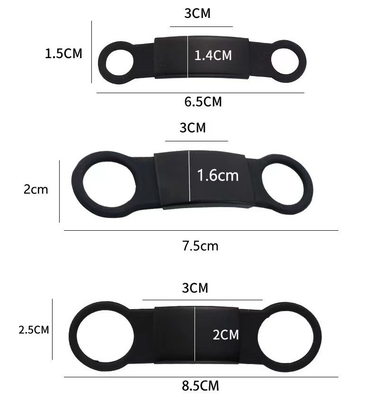 Cães Slide de silicone em tags de cães em branco de aço inoxidável Pet ID Tag com logotipo laser personalizado