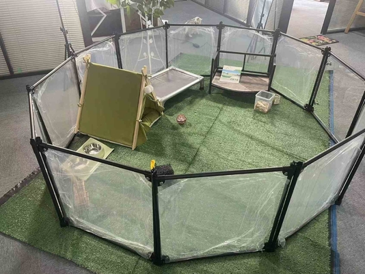 Pequenos Animais Acrílico Transparente Dobragem Cercas de Animais de estimação para uso fácil e divertidos jogos de cães