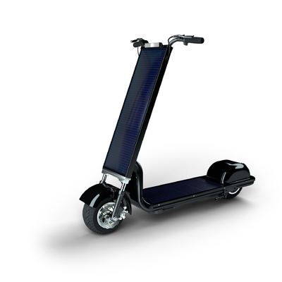Scooter solar de 36V com painel solar elegante e design dobrável 35-70km de autonomia por carga