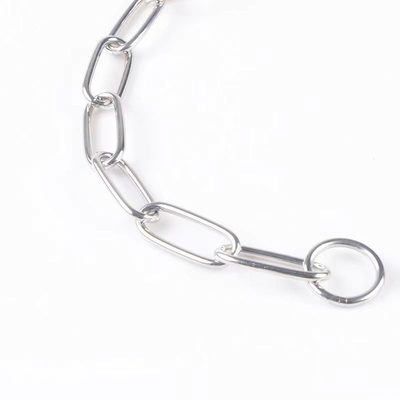 Colarinho de Cão de Aço Inoxidável com Corda de Metal e Cadeia à Prova de mordidas