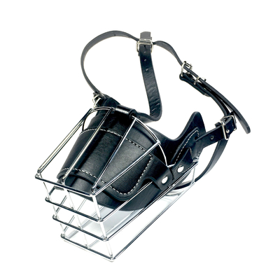 Máscara de focinho ajustável extra grande para cães grandes Circunferência do pescoço 46-53cm Preto