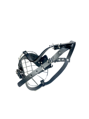Máscara de focinho ajustável extra grande para cães grandes Circunferência do pescoço 46-53cm Preto