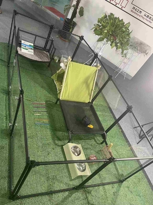Fechamento de botão 12 painéis Jardim de brinquedos acrílico para cães para treino e portabilidade de animais de estimação