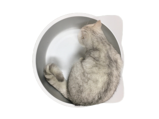 Material de alumínio de ninho de gato em forma de tigela redonda para o seu companheiro peludo