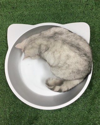 Material de alumínio de ninho de gato em forma de tigela redonda para o seu companheiro peludo
