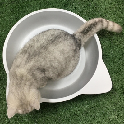 Material de alumínio de ninho de gato em forma de tigela redonda para o seu companheiro peludo