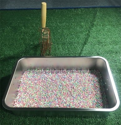 45x30x10cm Bacia de lixo de gato de aço inoxidável Tipo aberto conveniente para limpeza de fezes