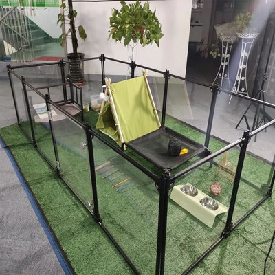 Jardim de brinquedos portátil para animais de estimação para interior / exterior cor personalizada 6/8/10/12 Pcs fechamento de botão