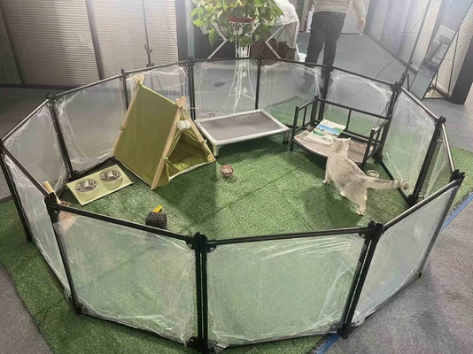 Jardim de brinquedos portátil para animais de estimação para interior / exterior cor personalizada 6/8/10/12 Pcs fechamento de botão