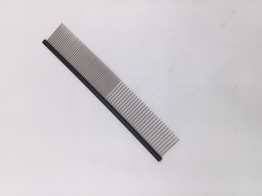Logotipo personalizado de aço inoxidável pets Open-Not Comb 19cmx3.2cm para Pet Grooming Needs