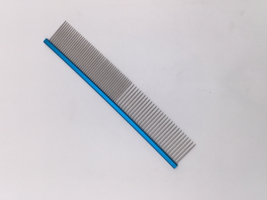 Logotipo personalizado de aço inoxidável pets Open-Not Comb 19cmx3.2cm para Pet Grooming Needs