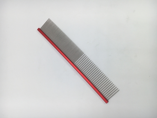 Logotipo personalizado de aço inoxidável pets Open-Not Comb 19cmx3.2cm para Pet Grooming Needs