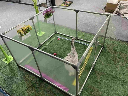 Respirável resistente leve portátil Pet Playpen vedação gaiola com logotipo personalizado