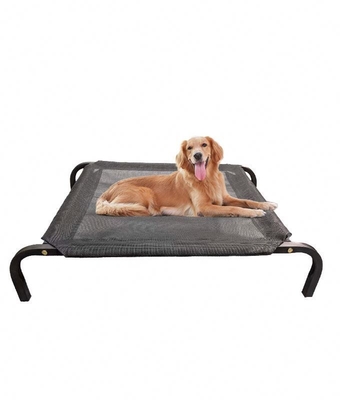 Logotipo personalizado Cama de cão de alumínio médio elevada para resfriamento e suprimentos impermeáveis para animais de estimação