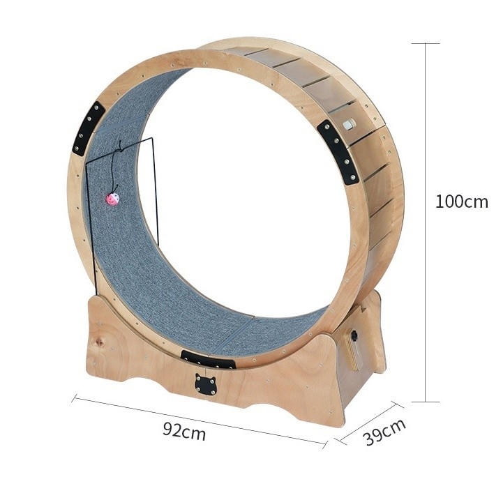Quadro de escalada de gato de fibra de cartão roda de gato esteira silêncio exercício de corrida brinquedo para gatos