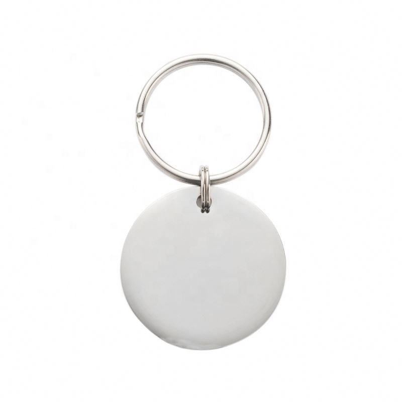 Etiqueta de animal de estimação personalizada Círculo de aço inoxidável gravado Nome de identificação colarinho para cão gato presente