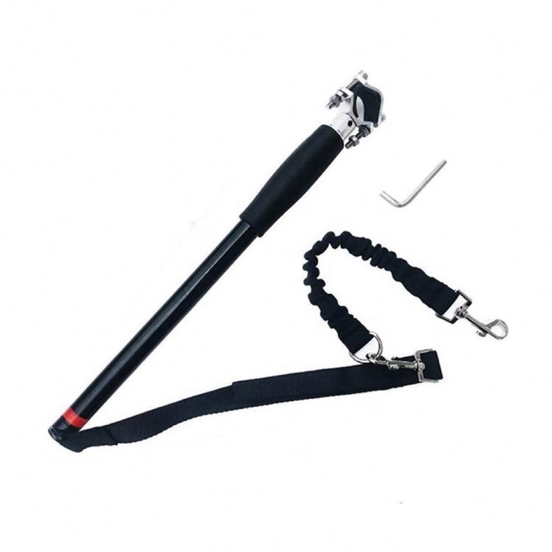 Animais de estimação de corrida de bicicleta Leash de cão mãos Leash de bicicleta livre para cães negros