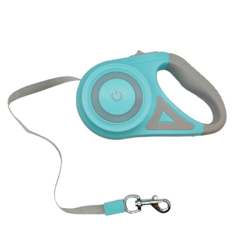 Logotipo personalizado Leash automático de cão de estimação de chumbo com luzes LED brilhantes e material durável